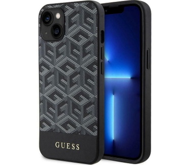 Guess G-Cube MagSafe Back Case - Apple iPhone 14 (6.1") - Zwart Zwart