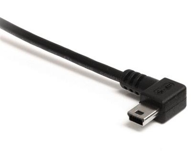 Startech.com 1,8m USB 2.0 A naar linksgehoekte Mini B kabel M/M zwart