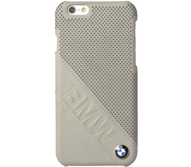 BMW Hard Cover Slanted Logo voor Apple iPhone 6(S) 4,7" - Taupe Bruin