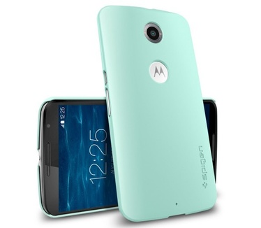 Spigen Case Thin Fit Motorola Nexus 6 SGP11234 (Mint) (Nexus 6) Zwart