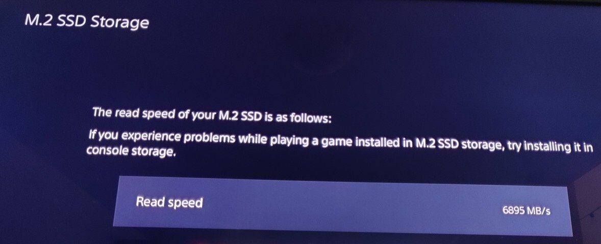 Leessnelheid Sandisk WD_BLACK SN850X 2T SSD in PlayStation 5 Slim