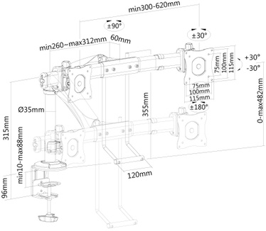 Newstar flatscreen bureausteun