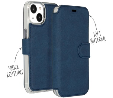 Accezz Xtreme Wallet Bookcase iPhone 14 Plus - Donkerblauw