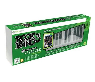 Rock Band 3 Bundel (Wireless Keyboard + Game) , Wii