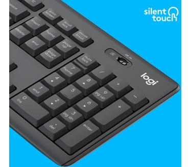 Logitech MK295 Silent Wireless Combo (Qwertz CH) Zwart