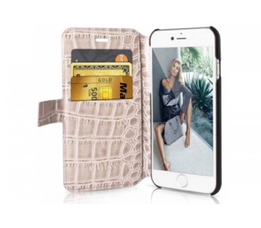 Guess Originele Croco Bookcase Hoesje voor de iPhone 6 / 6S - Beige Beige
