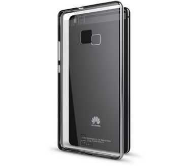 BeHello Huawei P9 Lite Transparent Gel Case Chrome Edge Silver