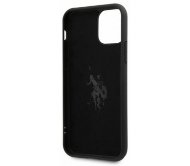 U.S. Polo Silicone Hard Cover Apple iPhone 12 Mini (5.4") - Zwart Zwart