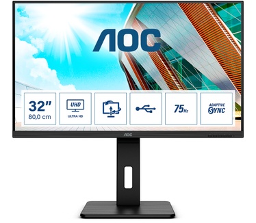 AOC U32P2 Zwart