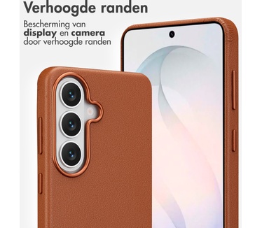 Accezz MagSafe Leather Backcover Samsung Galaxy S26 - Sienna Brown