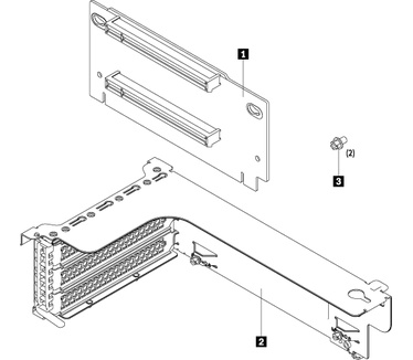 Lenovo ThinkSystem SR550/SR590/SR650 x16/x8 PCIe FH Riser 1 Kit