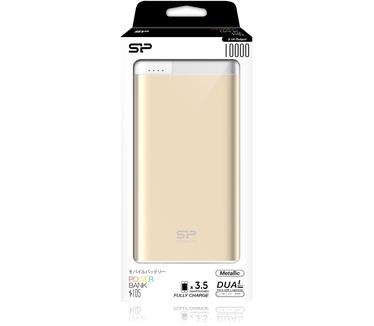 Silicon Power S105 10,000 mAh Powerbank Metallic Zwart