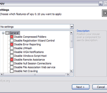 xpy 0.10 screenshot (410 pix)