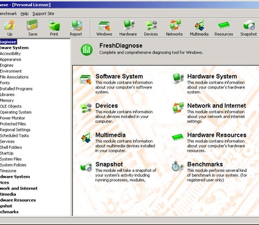 Fresh Diagnose 7.05 screenshot