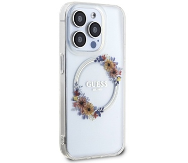 Guess Glossy Ring Back Case - Apple iPhone 15 Pro Max (6.7") Clear Transparant