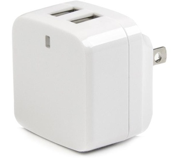 Startech.com 2-poorts USB-lader hoog vermogen (17 W / 3,4 A) reislader (internationaal) wit
