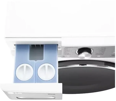 LG LG F4WR9009S2W - A-40% - 9 kg Wasmachine met TurboWash™ 39 - Slimme AI DD™ motor - Hygiënisch wassen met stoom - ThinQ™