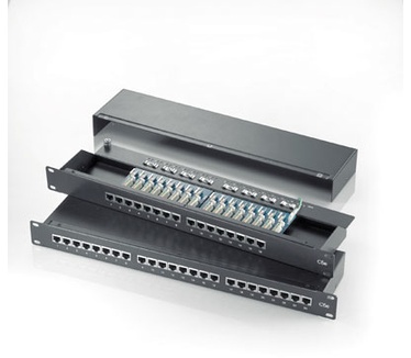 Roline Cat.5e, 19" patchpanel, 24 poorts, zwart