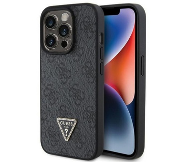 Guess 4G Triangle Logo Back Case iPhone 15 Pro Max (6.7") - Grijs Grijs