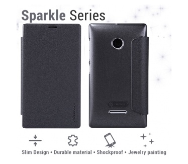 Nillkin Leather Case Microsoft Lumia 532 - Sparkle Series - Black