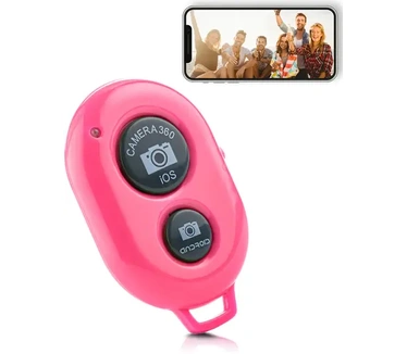 Mojogear Bluetooth Remote Shutter Afstandsbediening Voor Smartphone Camera - Roze