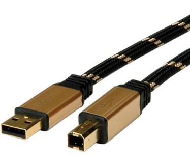 Roline GOLD USB 2.0 kabel, type A-B 1,8m