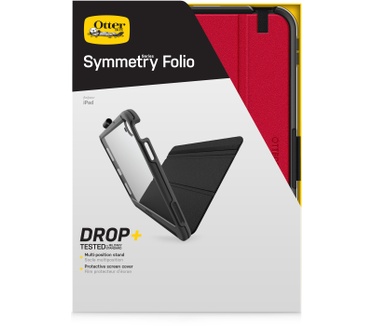 Otterbox OtterBox Symmetry Folio-hoes voor iPad 10th gen, schokbestendig, valbestendig, dunne beschermende folio-hoes, getest volgens militaire standaard, Rood