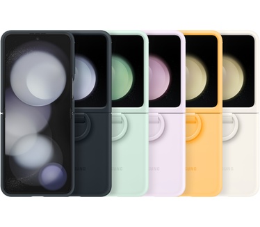Samsung Galaxy Z Flip5 Silicone Case with Ring Groen