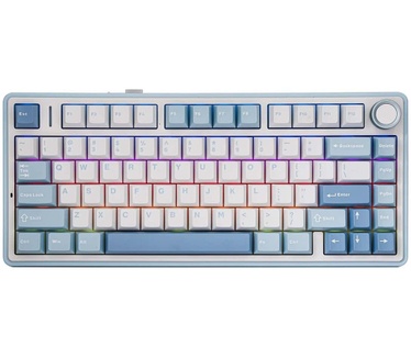 Epomaker F75 Sea Salt Blue LEOBOG Greywood V3 Switch RGB Draadloos Hotswap Mechanisch Gaming Toetsenbord