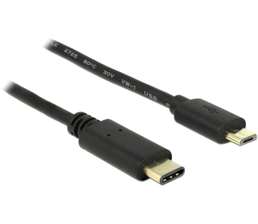Delock 2m, USB2.0-C/USB2.0 Micro-B