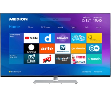 Medion LIFE® X14309 QLED Smart-TV | 108 cm (43 inch) Ultra HD Display | HDR | Dolby Vision | Micro Dimming | MEMC | PVR ready | Netflix | Amazon Prime Video | Bluetooth | DTS HD | Dolby Atmos | HD Triple Tuner | CI+