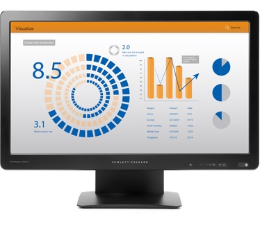 HP ProDisplay P202va Zwart