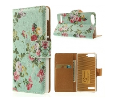qMust Huawei Ascend G6 4G Wallet Case met stand (vine)