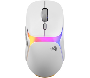 Glorious Glorious Gaming - draadloze gamingmuis Model O3 - Uitwisselbaar InfinitePlay-batterijsysteem, 8k polling, 130M click optische schakelaars, licht gewicht van 66 g, 30K DPI optische sensor, RGB - Wit