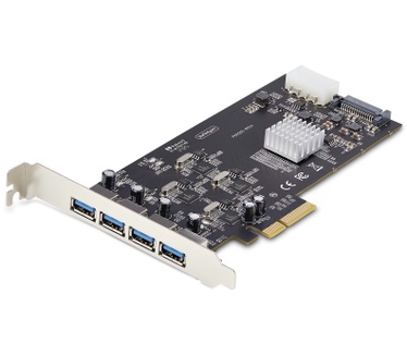 Startech.com 4-Port USB PCIe Kaart, USB 3.2 5Gbps, PCI Express Uitbreidingskaart met 4x Onafhankelijke USB Controllers, 4x USB-A Poorten, Windows/macOS/Linux
