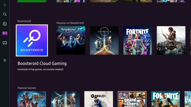 Samsung Gaming Hub Boosteroid
