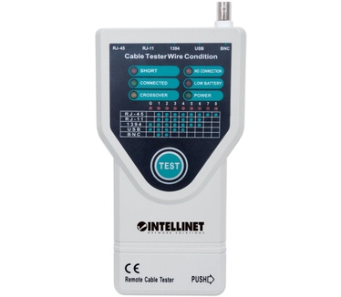 Intellinet 5-in-1 Cable Tester, Tests 5 Commonly Used Network and Computer Cables