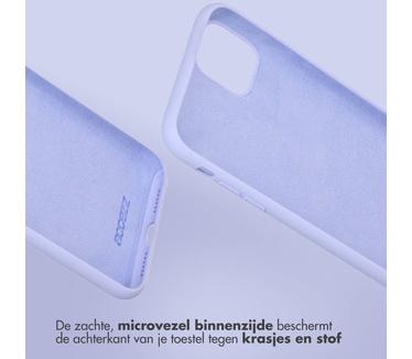 Accezz Liquid Silicone Backcover iPhone 13 Mini - Paars