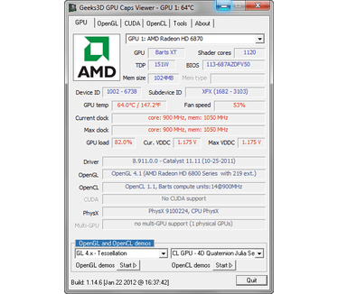 GPU Caps Viewer 1.14.6 screenshot