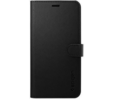 Spigen iPhone XI WalletS Saffiano Black  Zwart