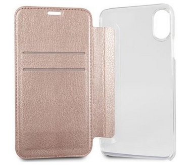 Guess Studs & Sparkle BookCase Apple iPhone X (5.8") - Rosé Goud Rosé Goud