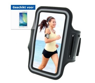 qMust Sport armband Samsung Galaxy A5 (Black/Grey)