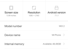 Miui 8.5 op Xiaomi Mi Mix 2