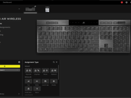 Corsair K100 Air Wireless - iCUE-screenshots