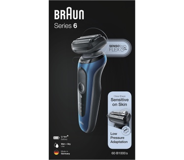 Braun Series 6 60-B1000s Elektrisch Scheerapparaat, Blauw