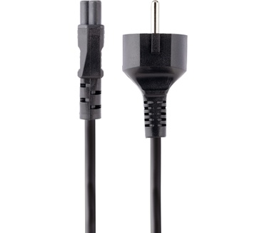 Startech.com 3m Laptop Stroomkabel, EU Schuko Plug naar C5 (Clover Leaf), 2.5A 250V, 18AWG, Laptop Vervangkabel, Printer Voedingkabel, Laptop Lader Kabel / Laadkabel, UL-Listed