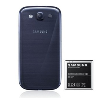 Samsung Galaxy S III Extended Battery Kit + Cover Blauw