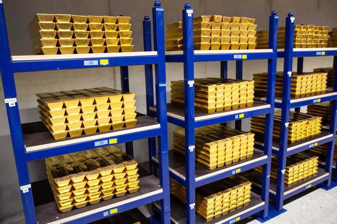 goudvoorraad, goudstaven. Bron: DNB
