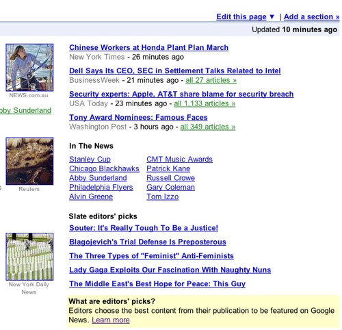 Google News Editor's Picks