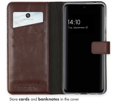 Selencia Echt Lederen Bookcase Samsung Galaxy A33 - Bruin